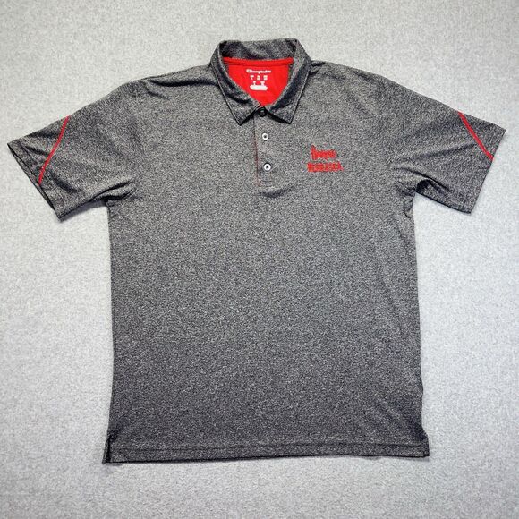 Champion Elite Nebraska Cornhuskers Golf Polo Shirt Mens Large L Gray - Picture 2 of 11